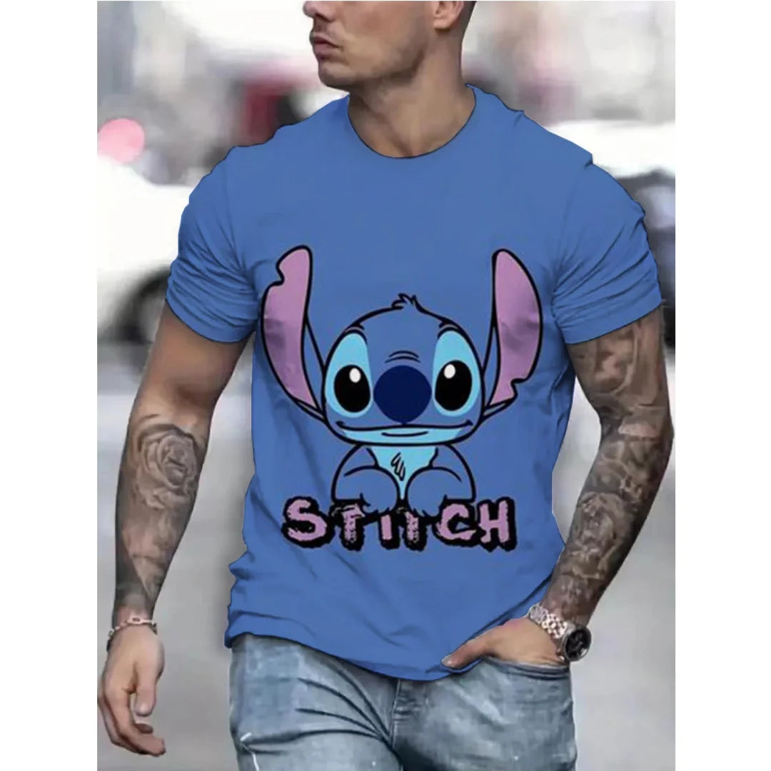 Disney Stitch graphic T-shirt 3d Printing Summer Sports Leisure Dry Quickly Men's T-Shirt Children's Clothing Tee Y2k Woman