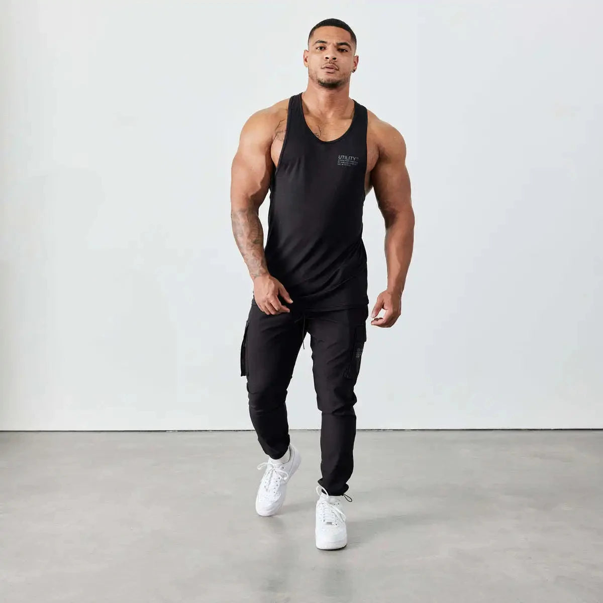 Men's Printed Short Sleeve T-shirt Breathable Loose Vest Top Fitness Style Fashion Brand New Summer Sports Training