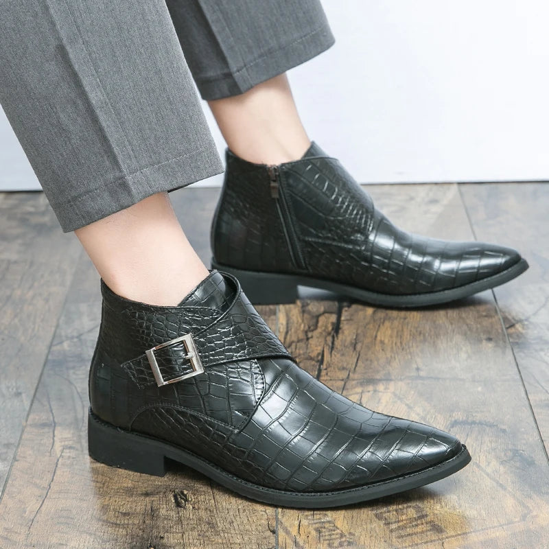 Cowboy Boots Men Genuine Leather Boots for Men Shoes Luxury Shoes High Quality Dress Booty Man Casual Sneakers Men's Shoe Ankle