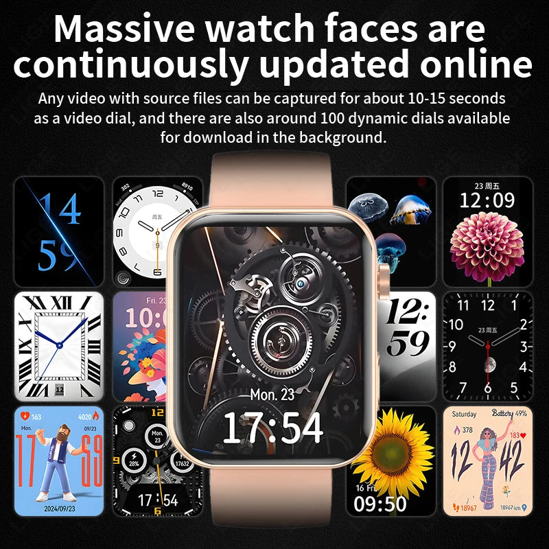 LIGE 512MB Memory Camera Smartwatch Women Take Photo Recording Video Health Monitor Wireless Call Smart Watch 100+ Dynamic Dials