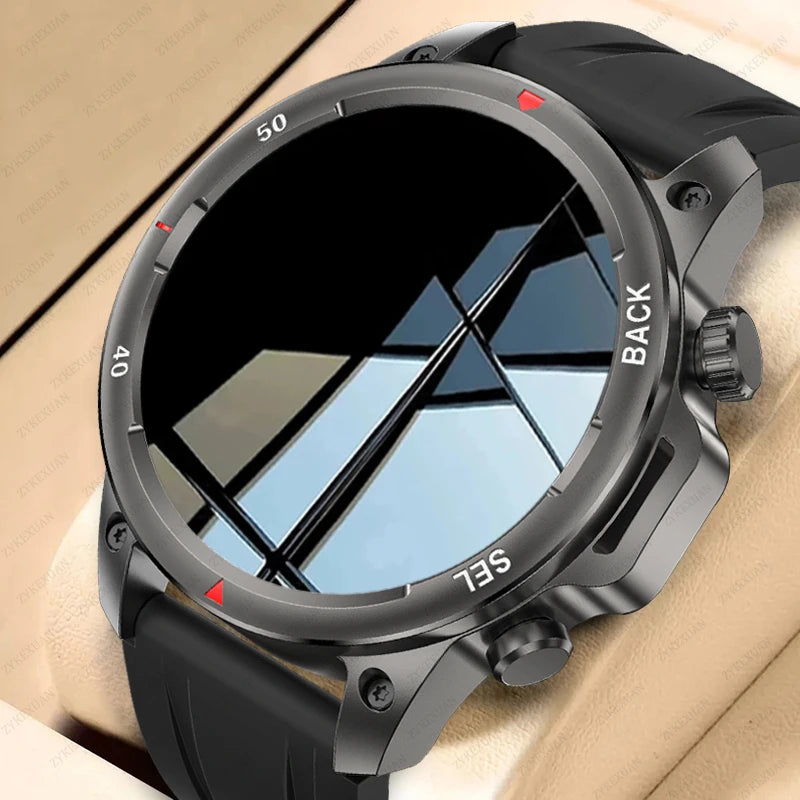 For Huawei Bluetooth Call Smart Watch Men AMOLED HD Large Screen With Flashlight Heart Rate NFC Waterproof GPS Sports SmartWatch