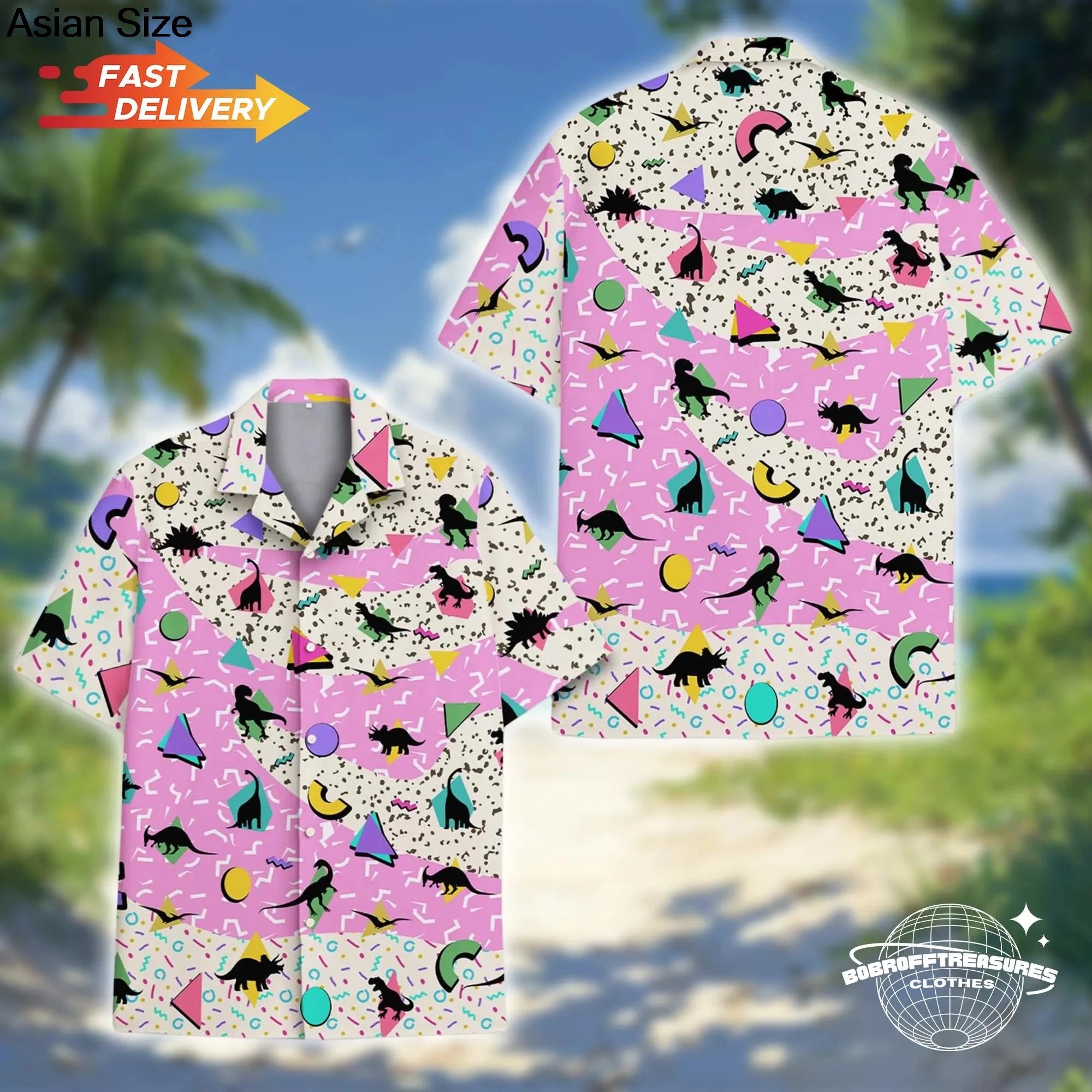 Retro 80s Pop Art Hawaiian Shirt 2025 Neon Cassette Skateboard Headphone Shirt, Vintage 90s Party Button-Up Summer Unisex Shirts