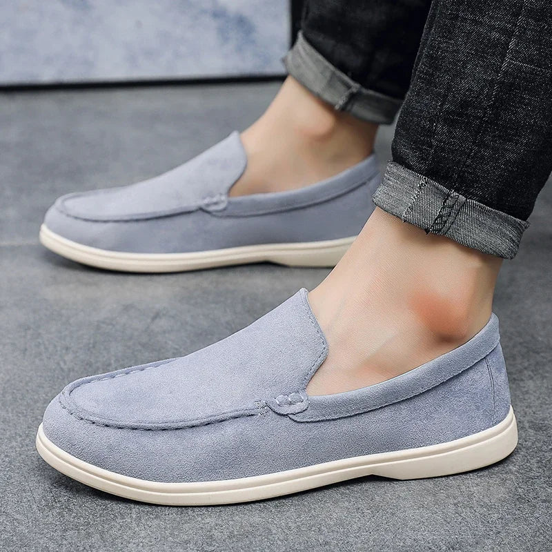 Men Casual Shoes Fashion Lightweight Lazy Shoes Male Breathable Slip-on Mens Suede Driving Shoes Comfortable Loafers Moccasins
