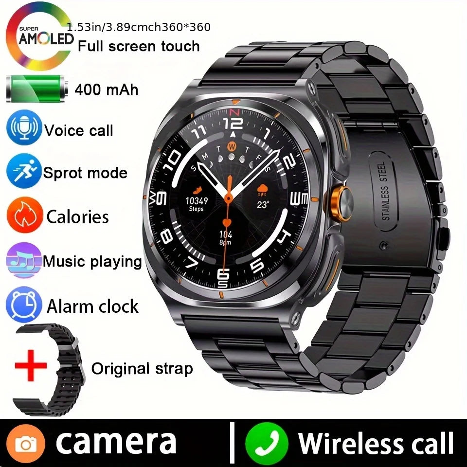 New Popular Wireless Bluetooth watch Men water proof TWS Earphones Dual Earphones Call Health Monitor Sports Music Smartwatch