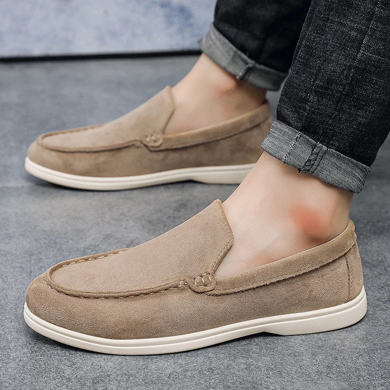 Men Casual Shoes Fashion Lightweight Lazy Shoes Male Breathable Slip-on Mens Suede Driving Shoes Comfortable Loafers Moccasins