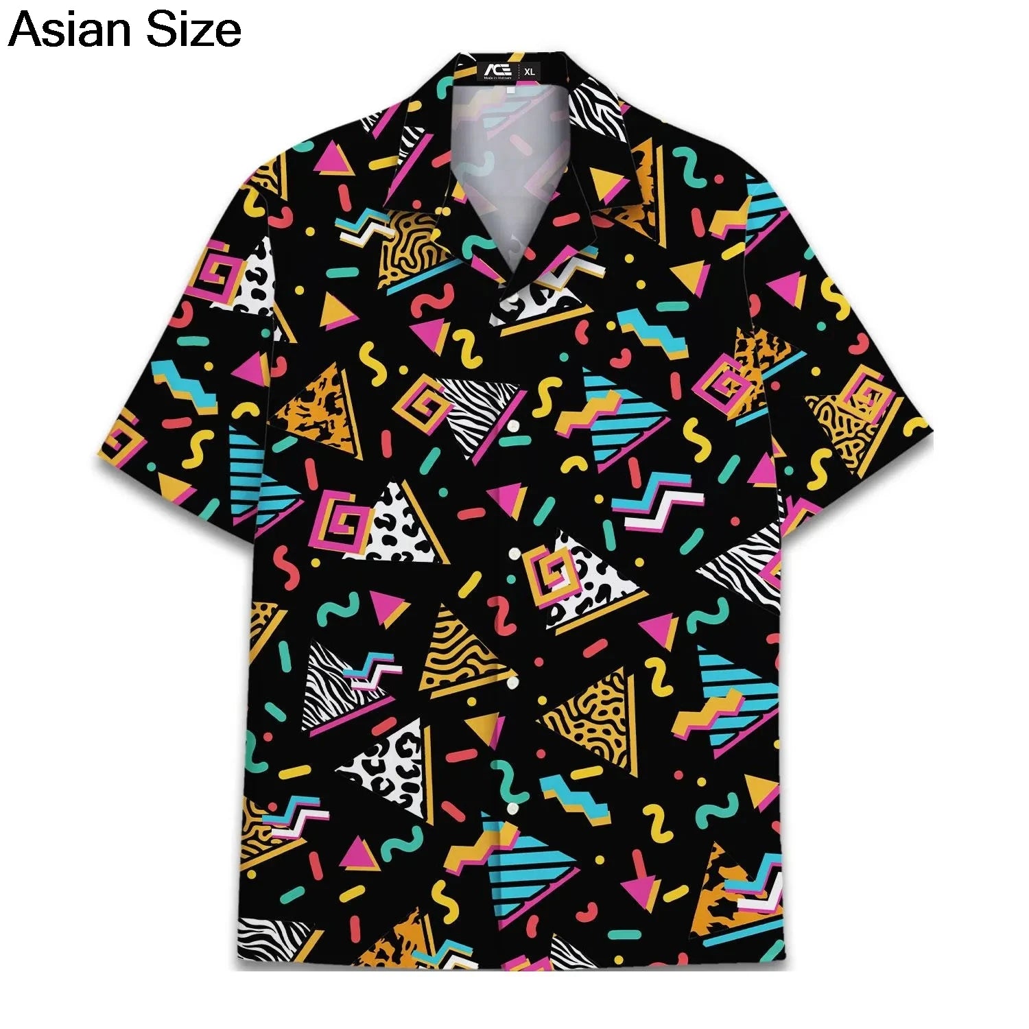 Retro 80s Pop Art Hawaiian Shirt 2025 Neon Cassette Skateboard Headphone Shirt, Vintage 90s Party Button-Up Summer Unisex Shirts