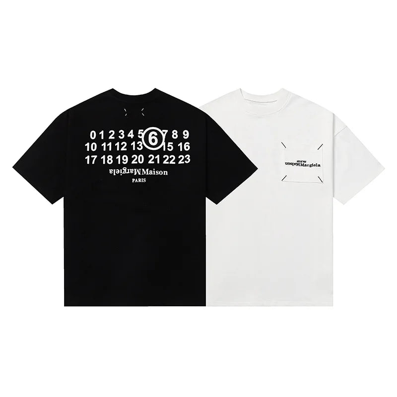 Maison Margiela MM6 pure cotton double yarn short sleeved men's T-shirt, high-quality in stock