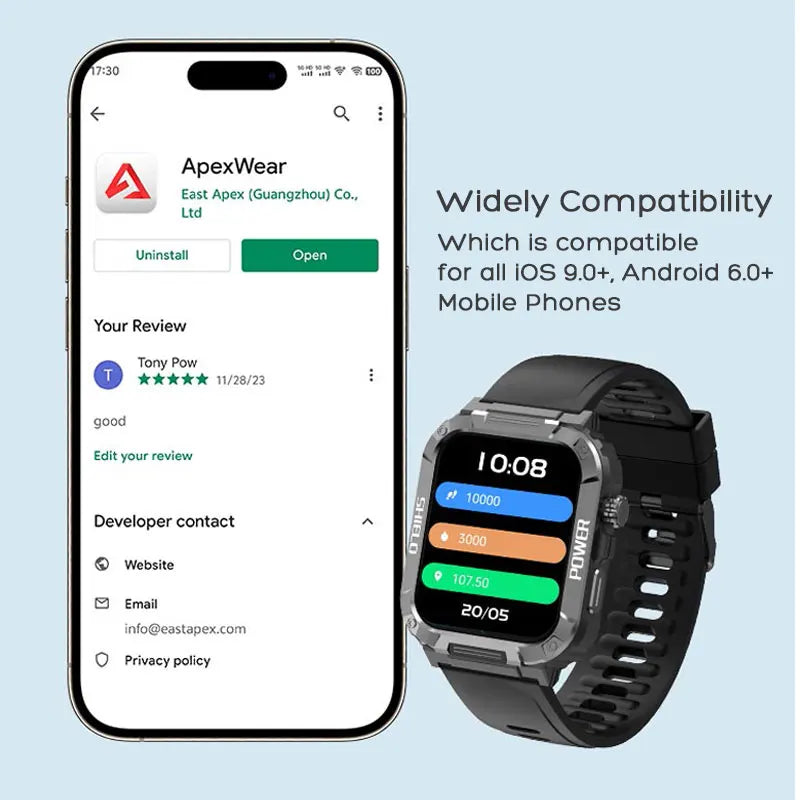 Smart Watch Waterproof Smartwatches for Men Women Fitness Tracker (Answer/Make Calls) 120+ Sport Modes Heart Rate/Sleep Monitor.