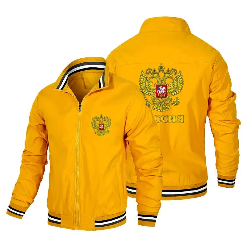 Russian Eagle men's casual zipper outdoor jacket men's windbreaker top 2024 autumn/winter new item