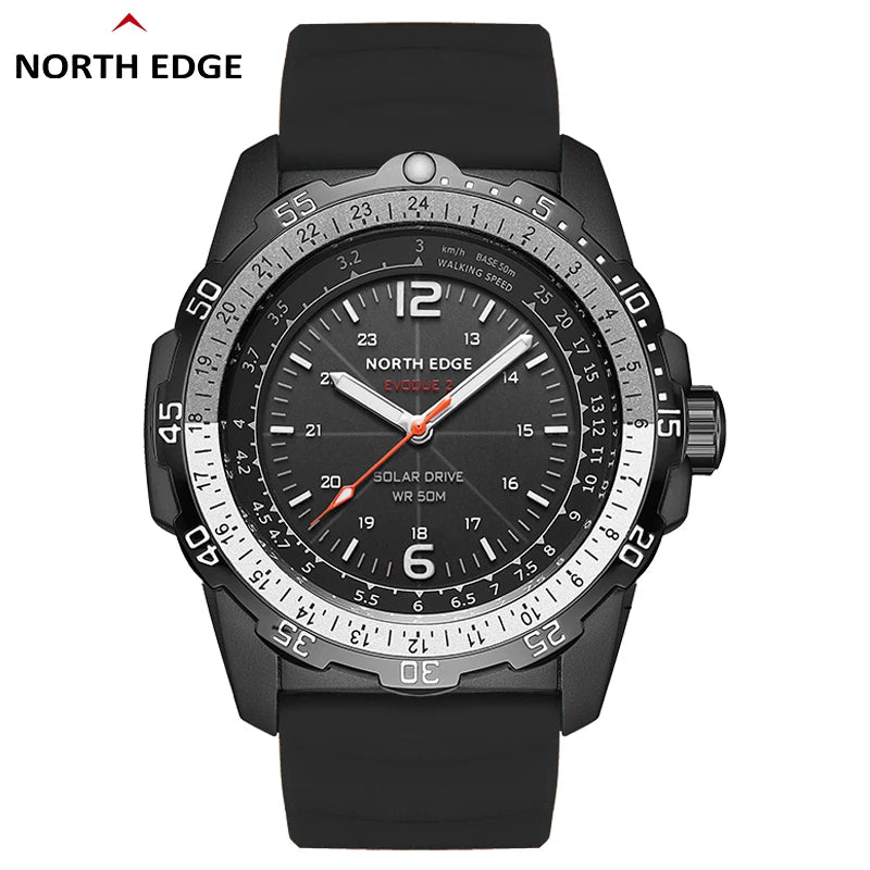 NORTH EDGE EVOQUE 2 Men Digital Military Watch Solar Power Environmental Men's Sport Wristwatch Luminous Watches Waterproof 50M