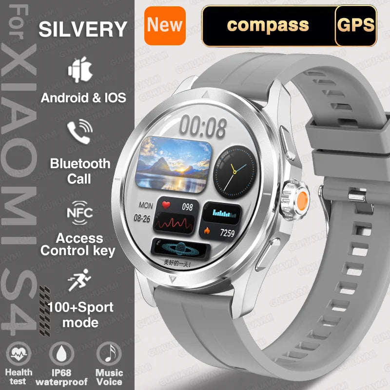 For Xiaomi Watch S4 Ultra GPS Sport Version Smart Watch Men AMOLED HD Display Waterproof Bluetooth Call Outdoor Wristband Watchs