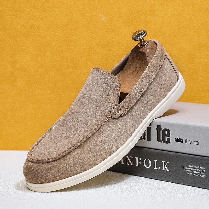 Men Casual Shoes Fashion Lightweight Lazy Shoes Male Breathable Slip-on Mens Suede Driving Shoes Comfortable Loafers Moccasins