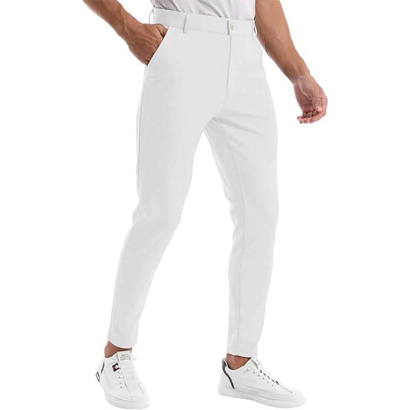 Casual Fashion Pants Men Sportswear Business Suit Pants Track Smart Joggers Sweatpants Black Bottoms Office Trousers For Men