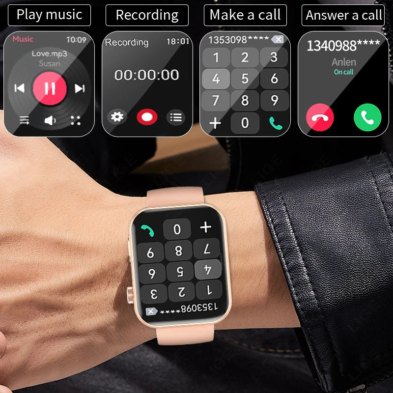 LIGE 512MB Memory Camera Smartwatch Women Take Photo Recording Video Health Monitor Wireless Call Smart Watch 100+ Dynamic Dials