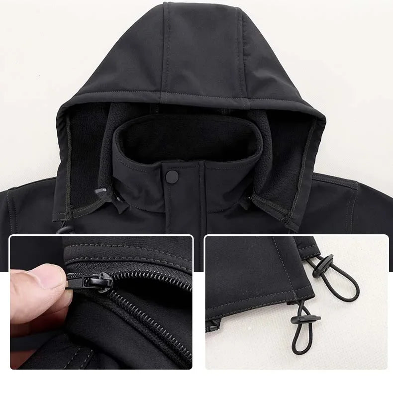 Men Winter Autumn Fleece Jackets Tactical Waterproof Suits Outdoor Hiking Camping Tracksuits Coats Thermal Pants Men Clothing