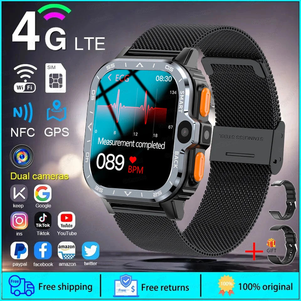 Android WhatsApp Smart 5G Video Voice SOS Call Camera Watch GPS WIFI Trace Locate SIM Card Phone Smart Watch For Huawei Xiaomi