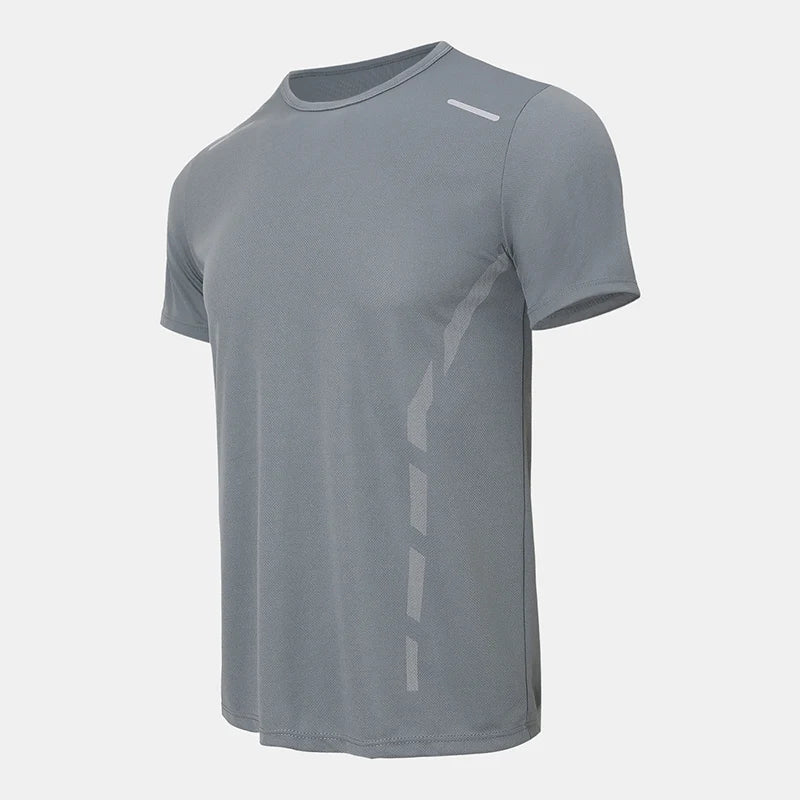 1/4 Pcs Men's Summer Fashion Printing Quick-drying Short-sleeved Youth Leisure Sports Fitness Breathable Top Middle-aged Loose T