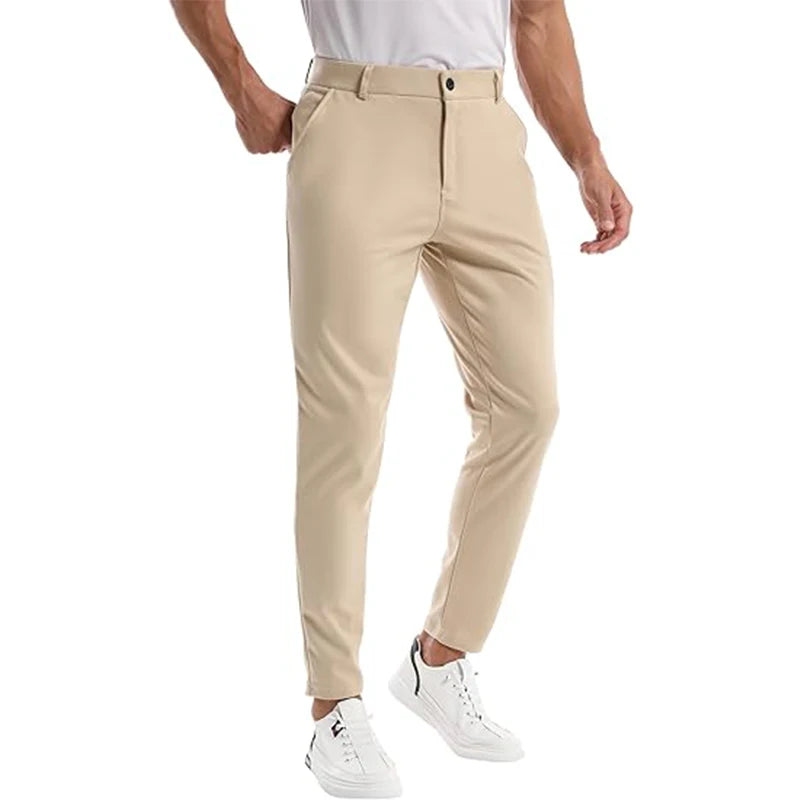 Casual Fashion Pants Men Sportswear Business Suit Pants Track Smart Joggers Sweatpants Black Bottoms Office Trousers For Men