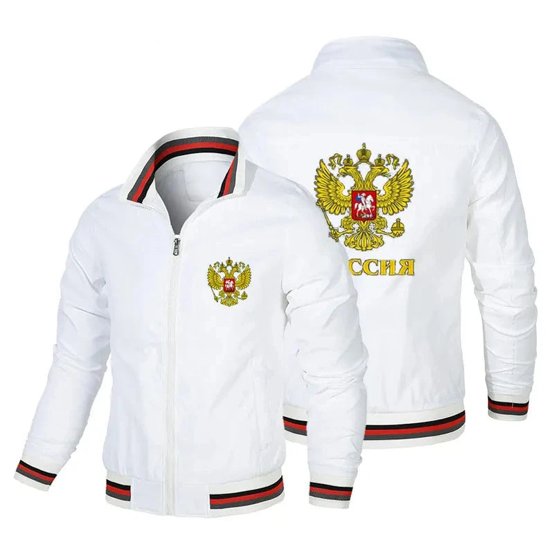 Russian Eagle men's casual zipper outdoor jacket men's windbreaker top 2024 autumn/winter new item