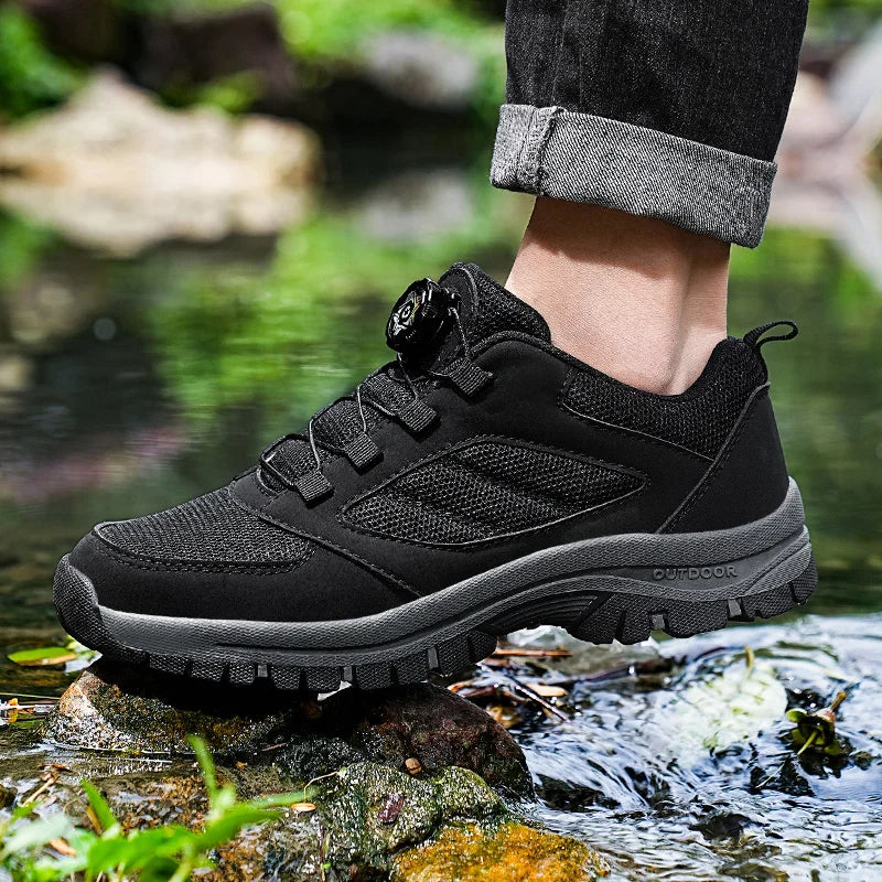 Men'S Sports Shoes Rotating Buckle Comfortable Hiking Anti Slip Sports Shoes Plus Size Men'S Shoes