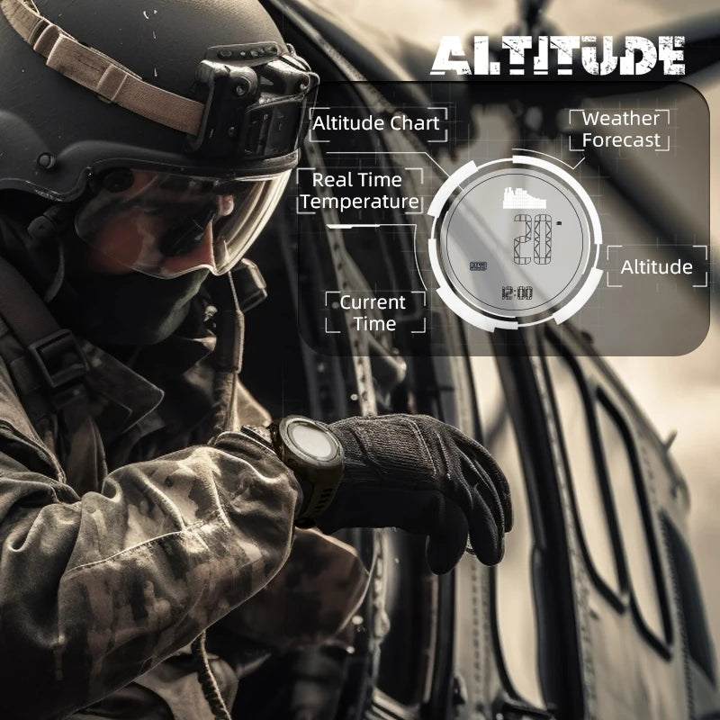 NORTH EDGE VERTICO Men's Digital Watch Smart Watch For Man Sports WR50M Watch Altimeter Barometer Compass