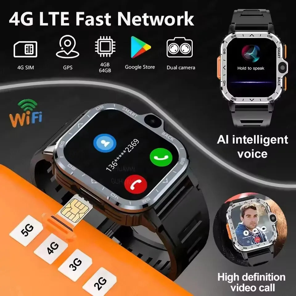 Android WhatsApp Smart 5G Video Voice SOS Call Camera Watch GPS WIFI Trace Locate SIM Card Phone Smart Watch For Huawei Xiaomi