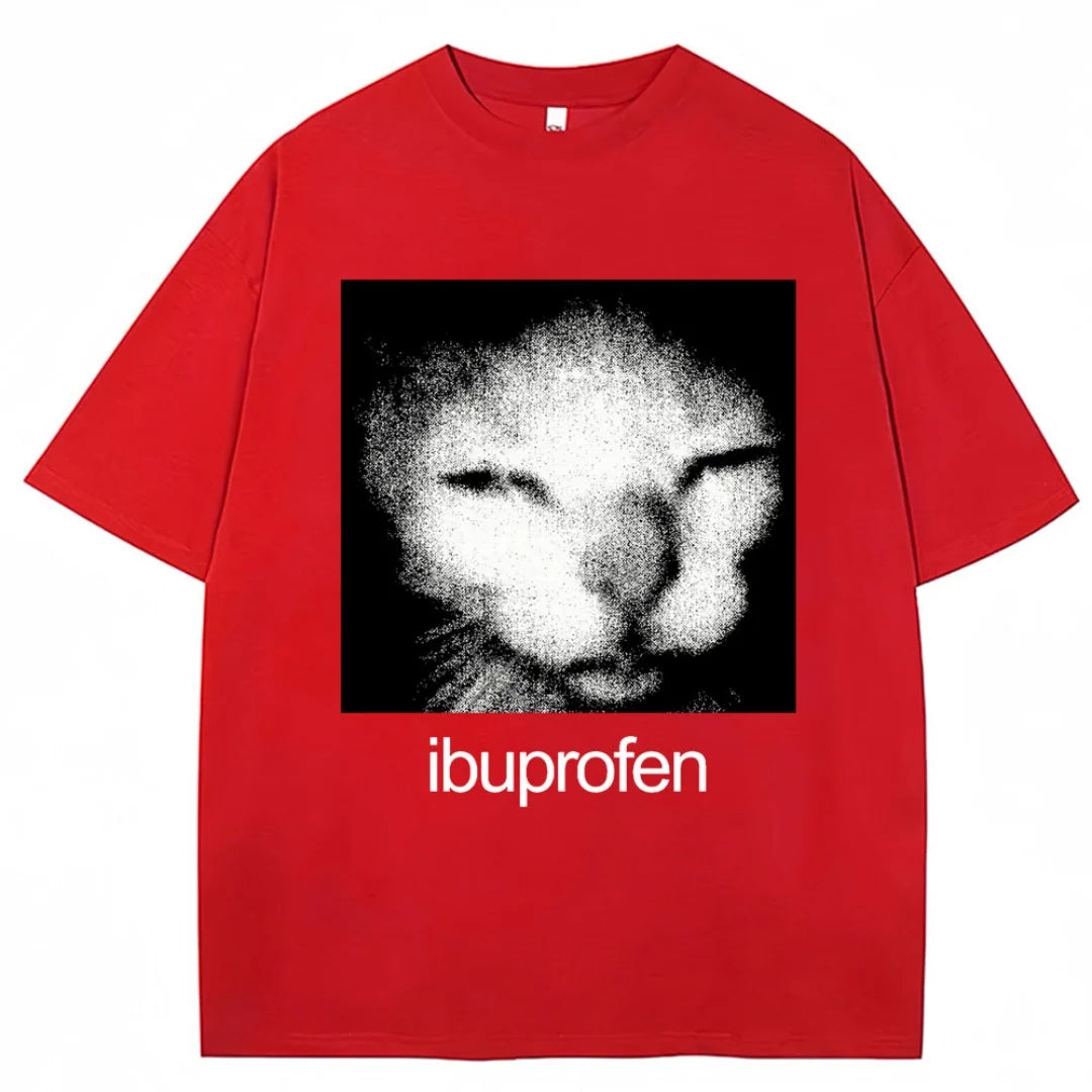 Retro funny cat pattern T-shirt Summer Fashion Leisure High-end Versatile Breathable Pure cotton Men's And Women's Y2K T-Shirt