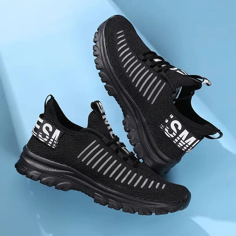 Fashionable Men's Sports Shoes Lightweight Breathable Fast Drying Mesh Cushioning Running Shoes Fitness Training Non Slip Shoes