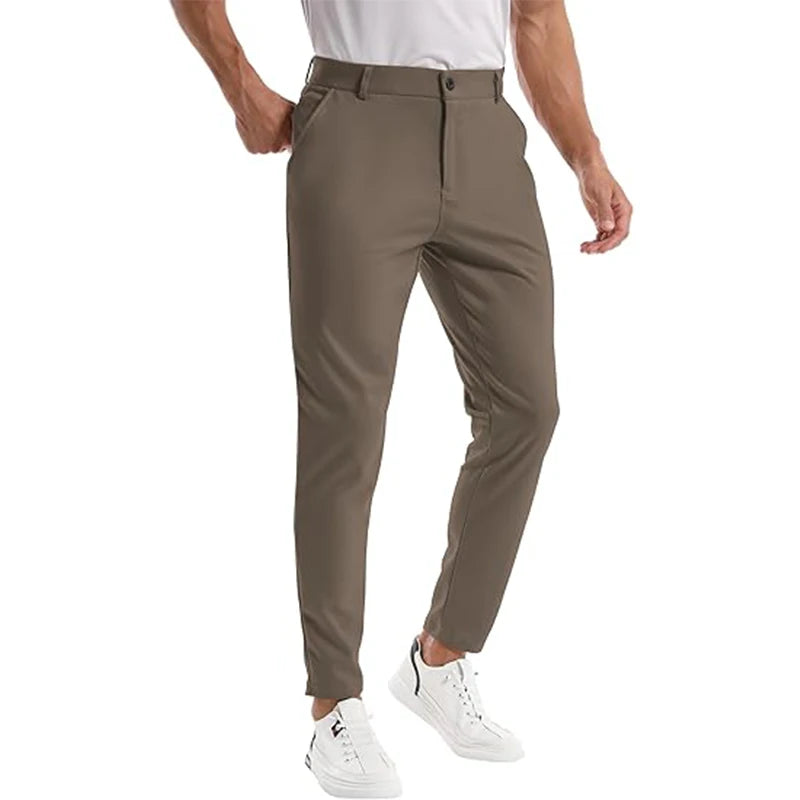 Casual Fashion Pants Men Sportswear Business Suit Pants Track Smart Joggers Sweatpants Black Bottoms Office Trousers For Men