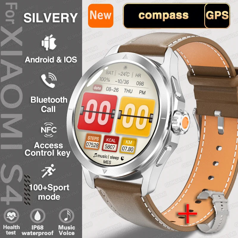 For Xiaomi Watch S4 Ultra GPS Sport Version Smart Watch Men AMOLED HD Display Waterproof Bluetooth Call Outdoor Wristband Watchs