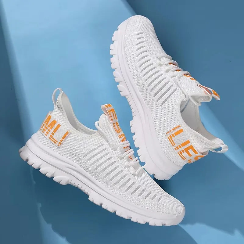 Fashionable Men's Sports Shoes Lightweight Breathable Fast Drying Mesh Cushioning Running Shoes Fitness Training Non Slip Shoes