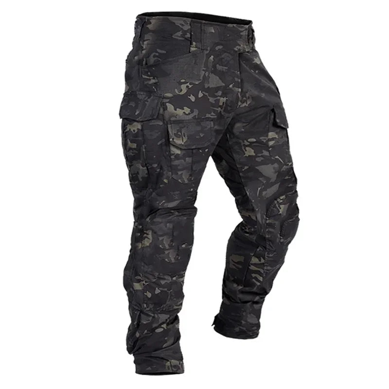 Men Combat Pants With Knee Pads Tactical Cargo Sport Trousers Camouflage Multicam Trekking Hunting Clothes（Not knee pads）