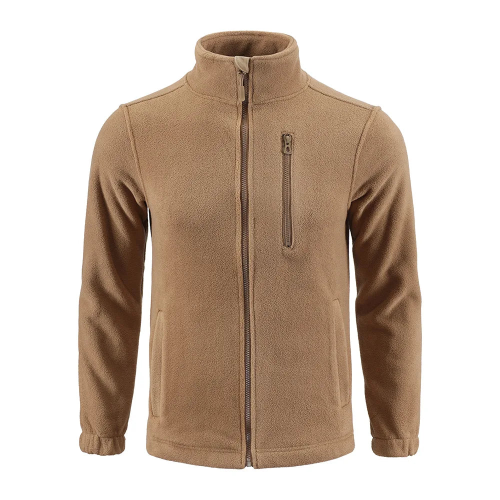 Outdoor Camouflage Fleece Jacket Double-Sided Shake Fleece Cardigan Tactical Jacket Warm Mountaineering Suit