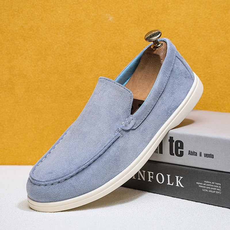 Men Casual Shoes Fashion Lightweight Lazy Shoes Male Breathable Slip-on Mens Suede Driving Shoes Comfortable Loafers Moccasins