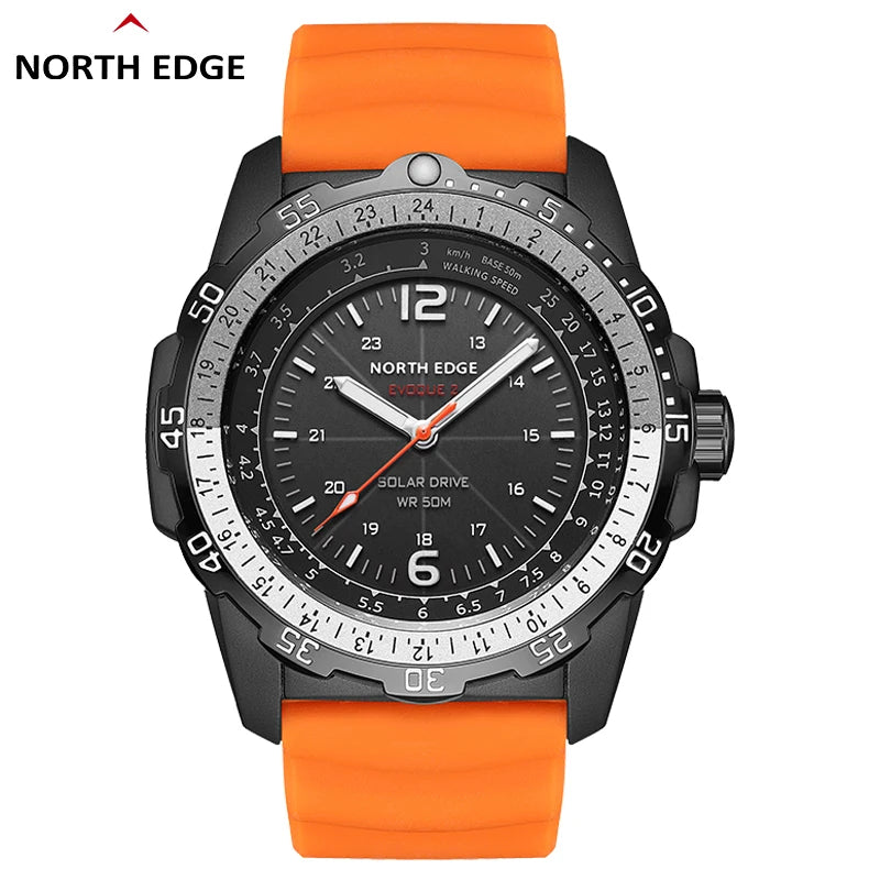 NORTH EDGE EVOQUE 2 Men Digital Military Watch Solar Power Environmental Men's Sport Wristwatch Luminous Watches Waterproof 50M