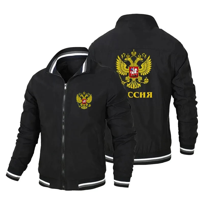 Russian Eagle men's casual zipper outdoor jacket men's windbreaker top 2024 autumn/winter new item