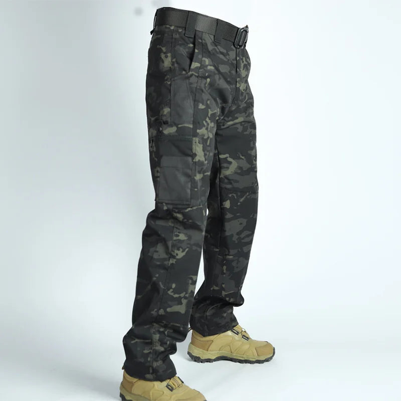 Wear Resistant Work Pant Man Multi-pocket Straight Cargo Trousers Outdoor Jogging Tactical Pants Spring Autumn Casual Trousers