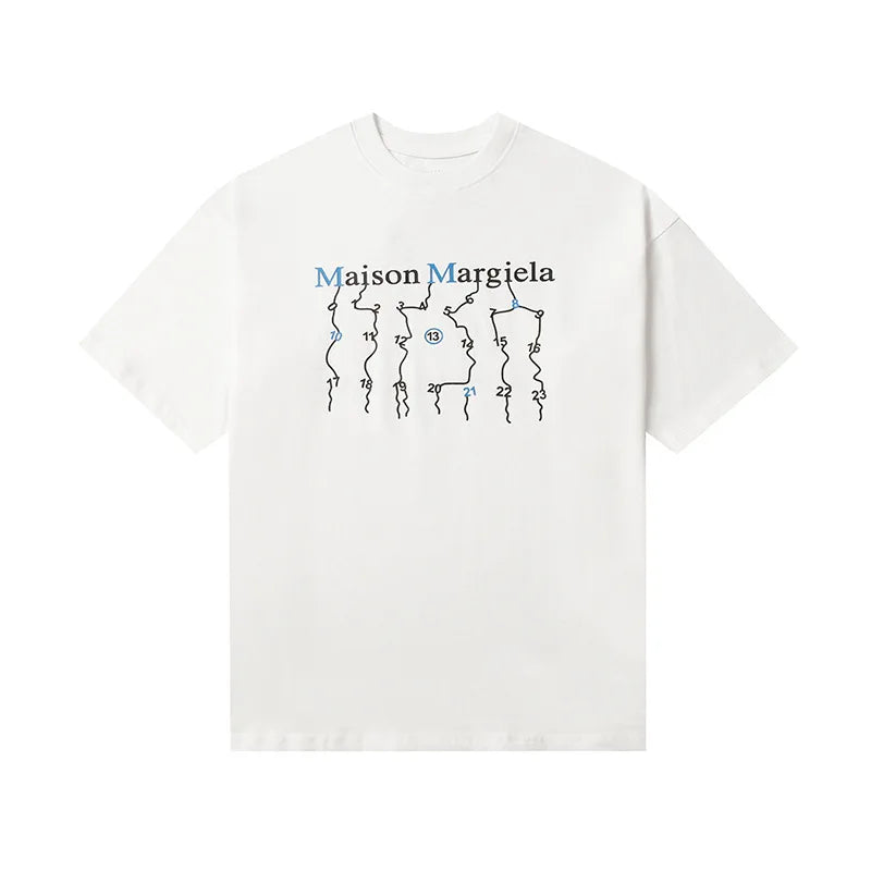 Maison Margiela MM6 pure cotton double yarn short sleeved men's T-shirt, high-quality in stock