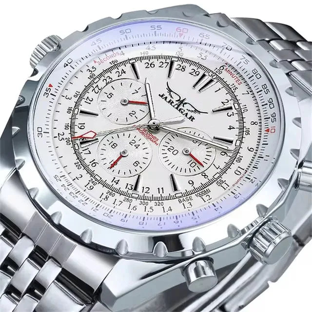 JARAGAR 212 New Men's Automatic Mechanical Watch Fashion Business Luxury Calendar Week Men's Premium Watch Gift reloj hombre