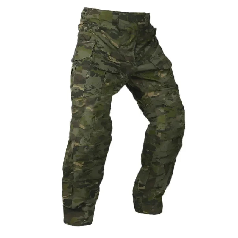 Men Combat Pants With Knee Pads Tactical Cargo Sport Trousers Camouflage Multicam Trekking Hunting Clothes（Not knee pads）