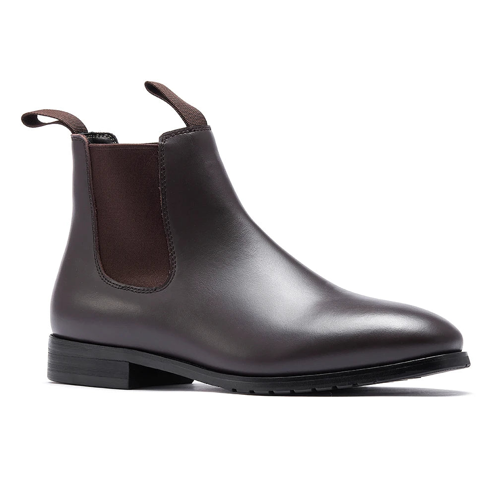 High Quality Men's Genuine Leather Chelsea Boots Top Layer Cowhide Lining Raw Rubber Sole Latex EVA Insole-Slip-On Winter Shoes