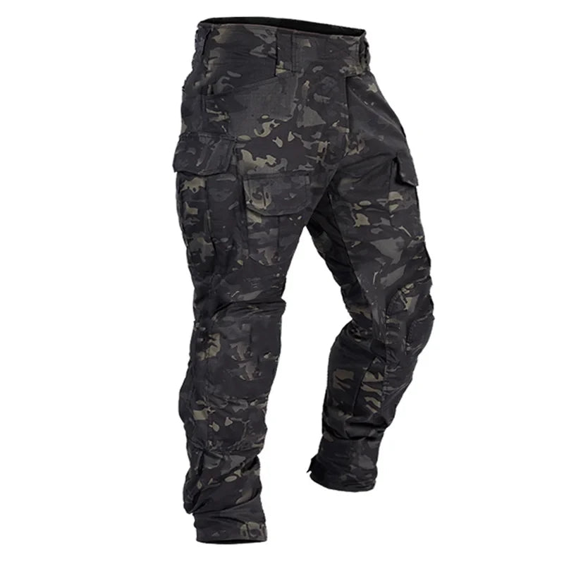 Men Combat Pants With Knee Pads Tactical Cargo Sport Trousers Camouflage Multicam Trekking Hunting Clothes（Not knee pads）