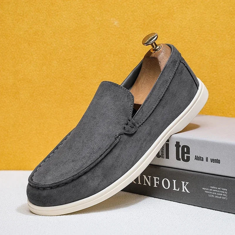 Men Casual Shoes Fashion Lightweight Lazy Shoes Male Breathable Slip-on Mens Suede Driving Shoes Comfortable Loafers Moccasins