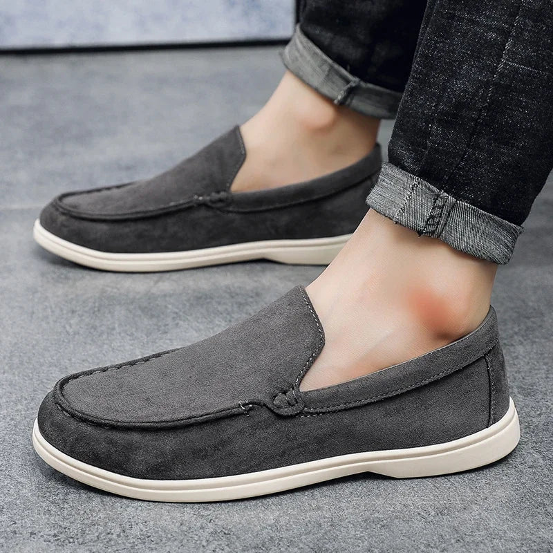Men Casual Shoes Fashion Lightweight Lazy Shoes Male Breathable Slip-on Mens Suede Driving Shoes Comfortable Loafers Moccasins