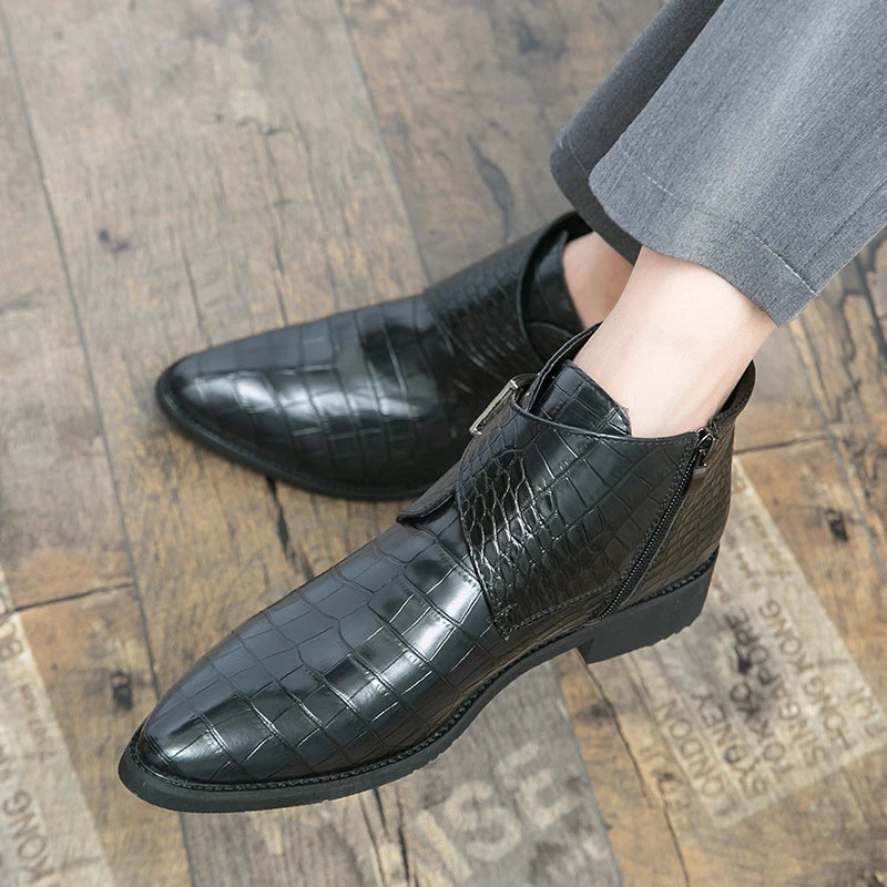 Cowboy Boots Men Genuine Leather Boots for Men Shoes Luxury Shoes High Quality Dress Booty Man Casual Sneakers Men's Shoe Ankle