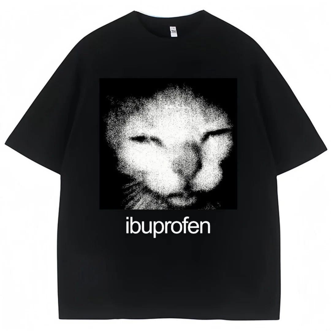 Retro funny cat pattern T-shirt Summer Fashion Leisure High-end Versatile Breathable Pure cotton Men's And Women's Y2K T-Shirt