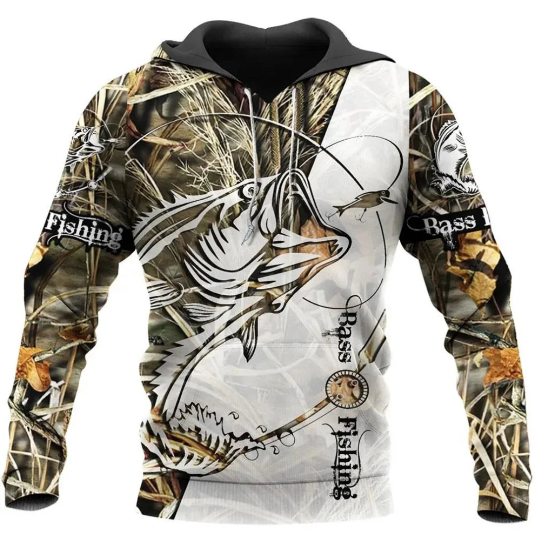 Professional graphic hoodie for fishing 3D Print Spring And Autumn Fashion Versatile Streetwear Men's And Women's Y2K Hoodies