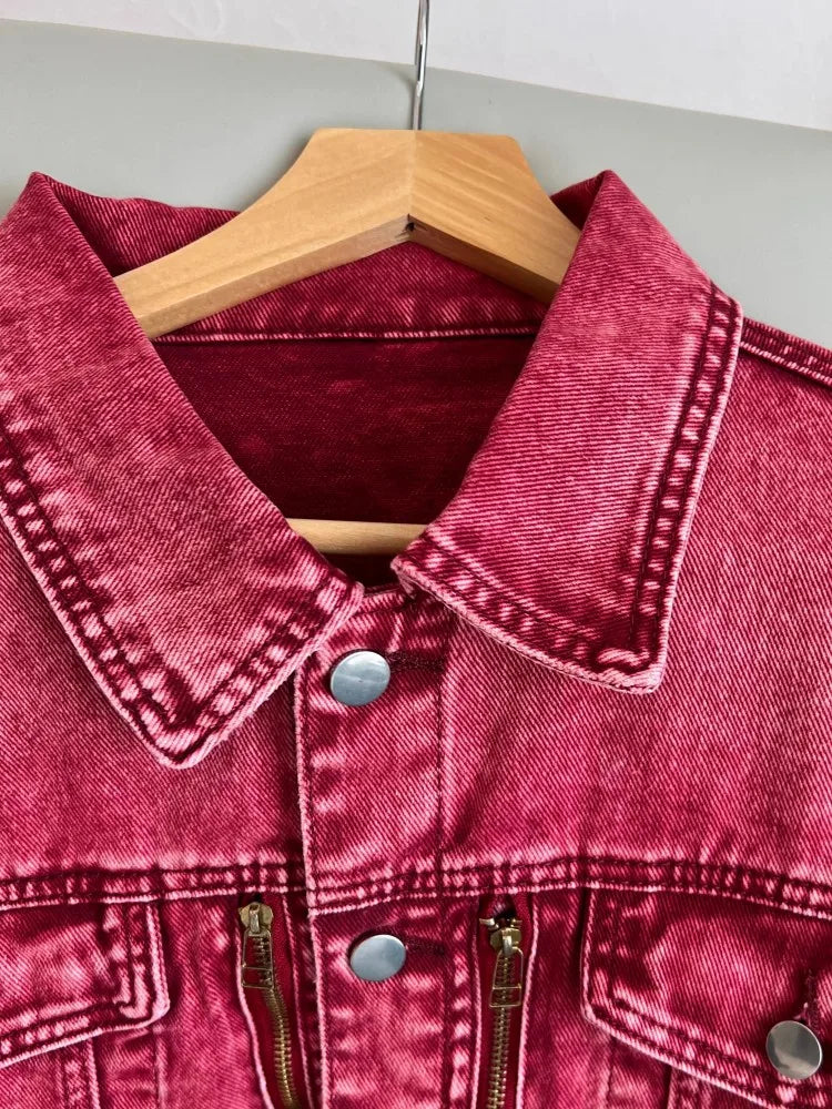 Designer Mens Denim jacket High Steet Spring Autumn Casual Outerwear Single Breasted Loose Fit Long Sleeve Vintage Short Coat