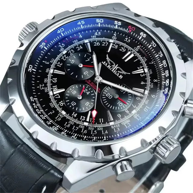 JARAGAR 212 New Men's Automatic Mechanical Watch Fashion Business Luxury Calendar Week Men's Premium Watch Gift reloj hombre