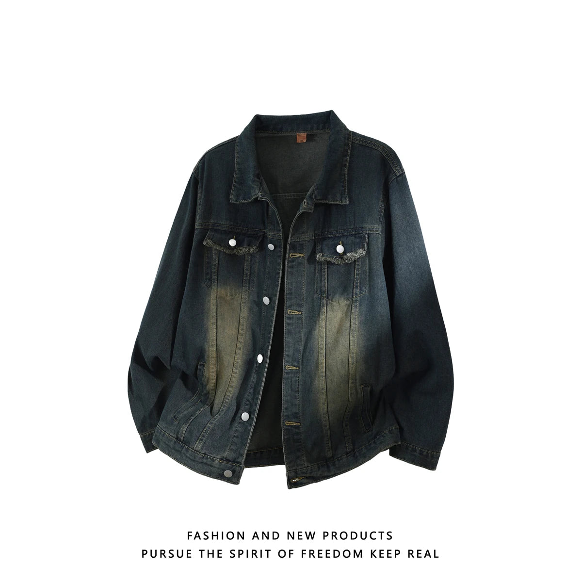 Men's Retro Washed Denim Jacket 2025 New Autumn Hong Kong Vintage Denim Coat Men Handsome Loose Versatile Workwear Jeans Jacket